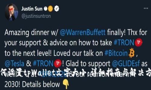 如何设置tpWallet文字大小：详细指南与解决方案